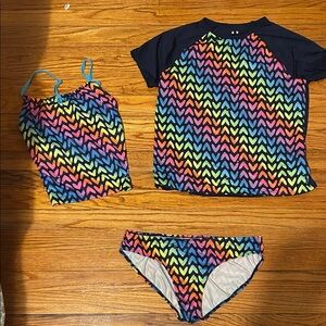 Lands' End three piece adjustable  swimsuit, 14 plus